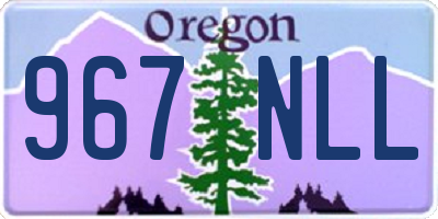 OR license plate 967NLL