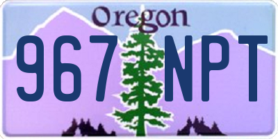 OR license plate 967NPT