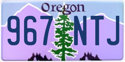 OR license plate 967NTJ