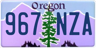 OR license plate 967NZA