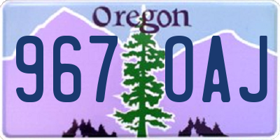 OR license plate 967OAJ