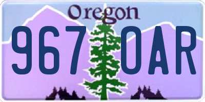 OR license plate 967OAR