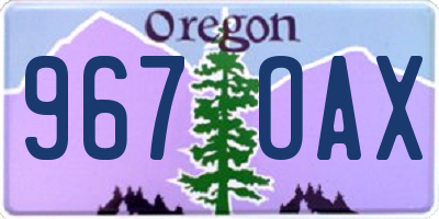 OR license plate 967OAX