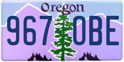 OR license plate 967OBE