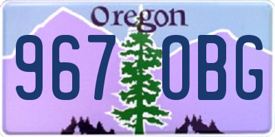 OR license plate 967OBG
