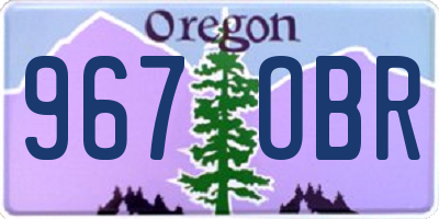 OR license plate 967OBR