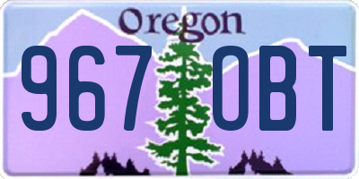 OR license plate 967OBT