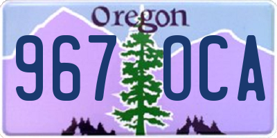OR license plate 967OCA