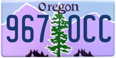 OR license plate 967OCC