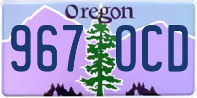 OR license plate 967OCD