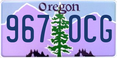 OR license plate 967OCG