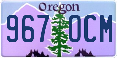OR license plate 967OCM