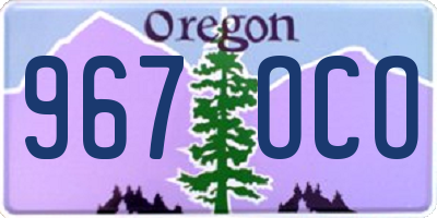 OR license plate 967OCO