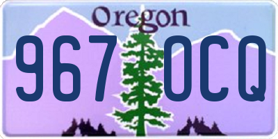 OR license plate 967OCQ