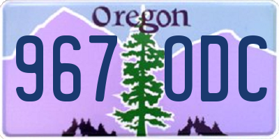 OR license plate 967ODC