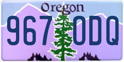 OR license plate 967ODQ