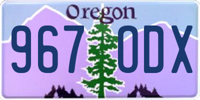 OR license plate 967ODX