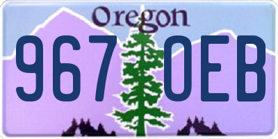 OR license plate 967OEB