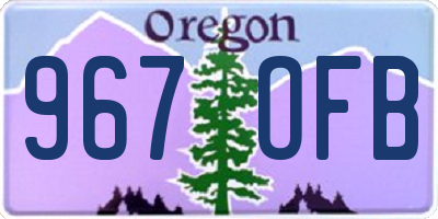 OR license plate 967OFB