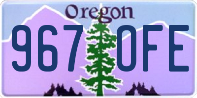 OR license plate 967OFE