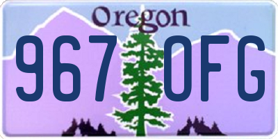 OR license plate 967OFG