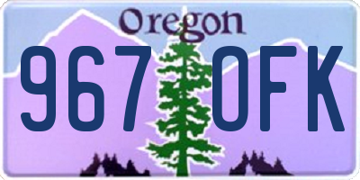OR license plate 967OFK