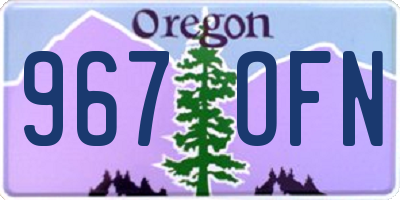 OR license plate 967OFN