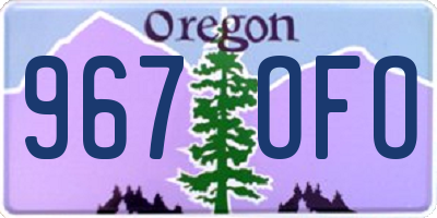 OR license plate 967OFO