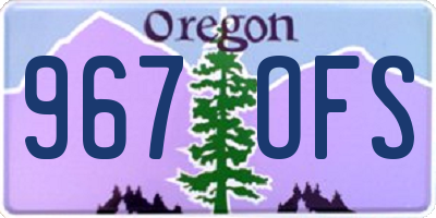 OR license plate 967OFS