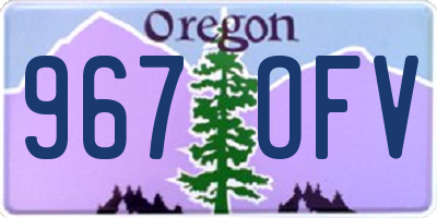 OR license plate 967OFV