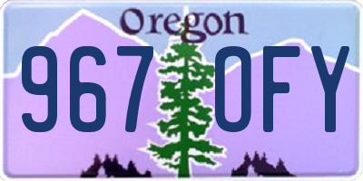 OR license plate 967OFY