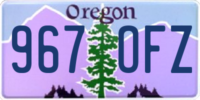 OR license plate 967OFZ