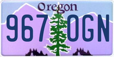 OR license plate 967OGN