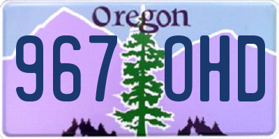 OR license plate 967OHD