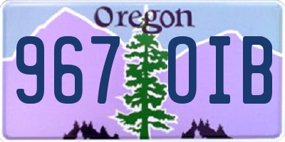 OR license plate 967OIB