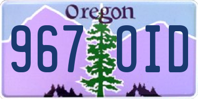 OR license plate 967OID