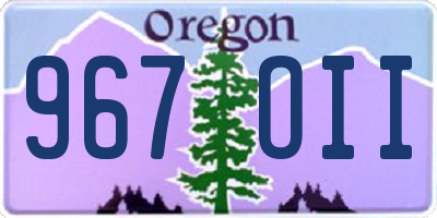 OR license plate 967OII