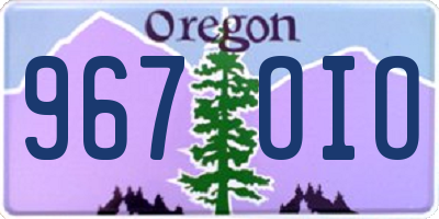 OR license plate 967OIO