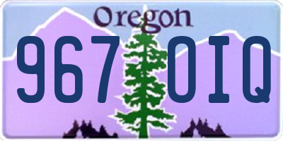 OR license plate 967OIQ
