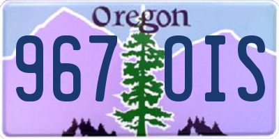 OR license plate 967OIS