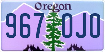 OR license plate 967OJO