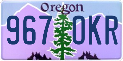 OR license plate 967OKR