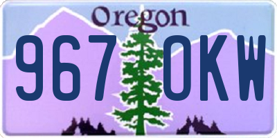 OR license plate 967OKW