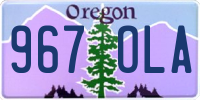 OR license plate 967OLA