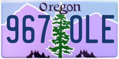 OR license plate 967OLE