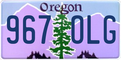 OR license plate 967OLG