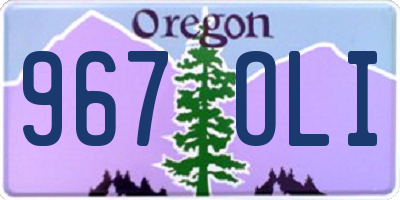 OR license plate 967OLI