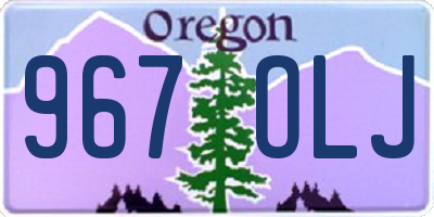 OR license plate 967OLJ