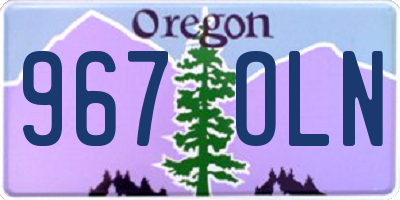 OR license plate 967OLN