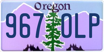 OR license plate 967OLP